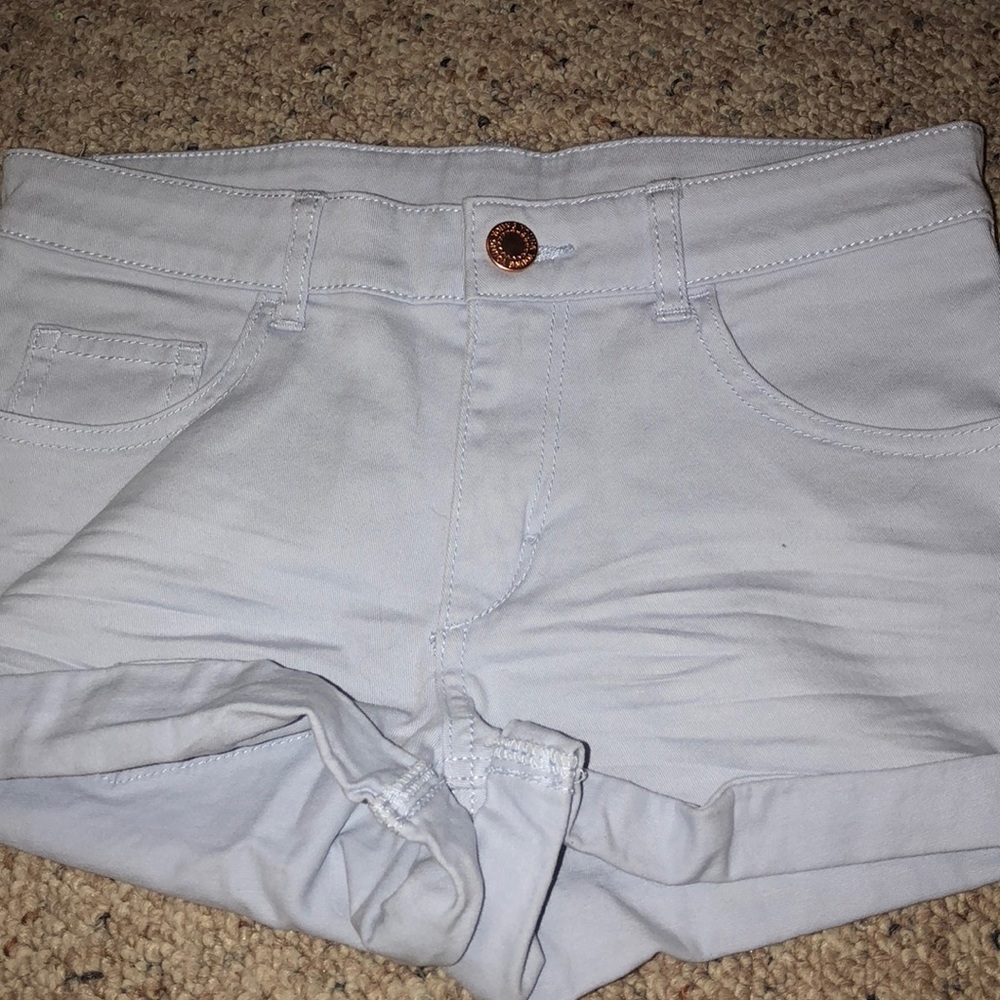 H&M light blue denim shorts